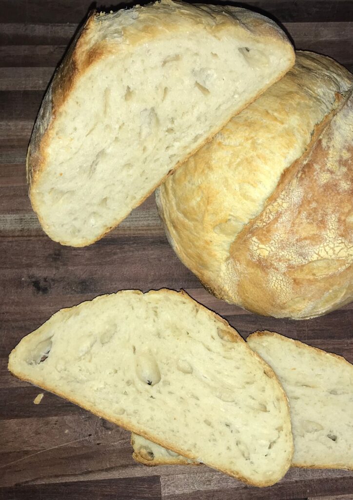 Sliced Sourdough Bread on a wooden table