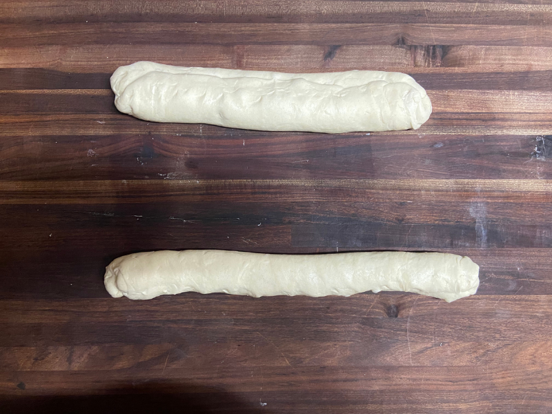 Long Ferment Sourdough Baguettes Recipe Final shaping Step 3