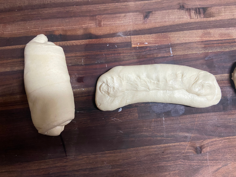 Long Ferment Sourdough Baguettes Recipe Final shaping Step 1