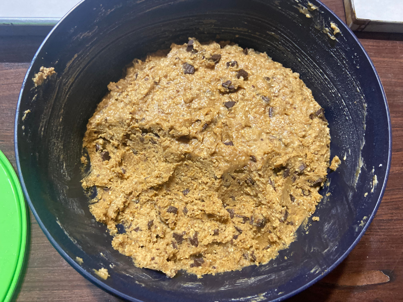 Healthy Sourdough Chocolate Chip Cookies With Oats And Coconut cookie dough