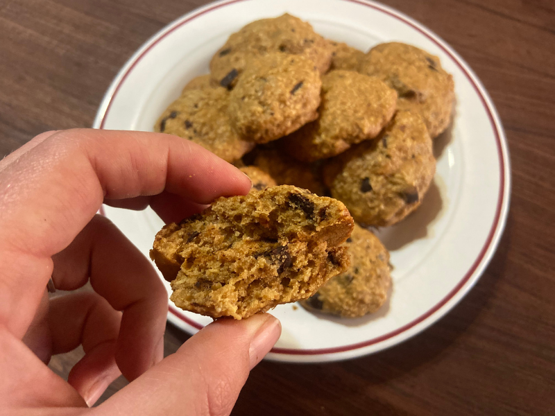 Healthy Sourdough Chocolate Chip Cookies With Oats And Coconut Insides