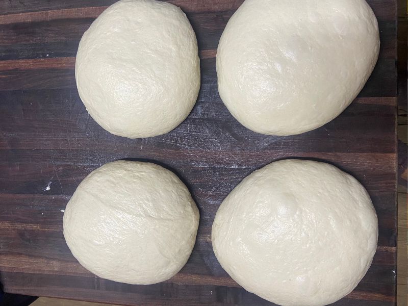 shaped sourdough on wooden table