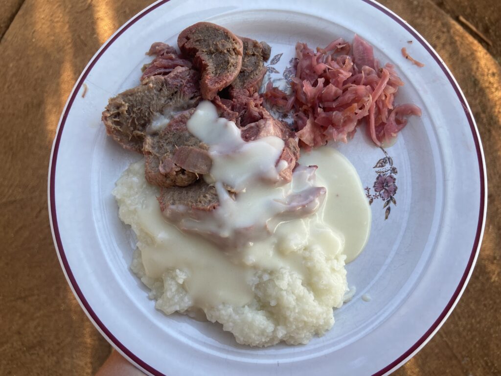 Tender beef tongue meal