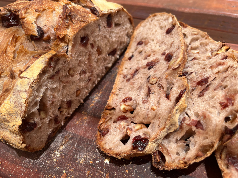 Perfect Cranberry and Pecan Sourdough Bread for the best treat ever
